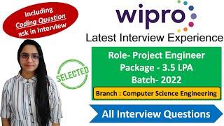 Wipro ELITE 2022  Latest Interview Experience Coding Question  Interview Questions Selected