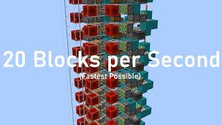 Fastest Piston Elevator in Minecraft 20 BlocksSecond