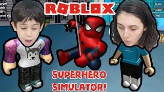 ROBLOX KIRMIZI ÇOCUK ADAM SUÇLULARLA SAVAŞT SUPERHERO SİMULATOR I PARALARI TOPLADI SPIDERMAN OLDU