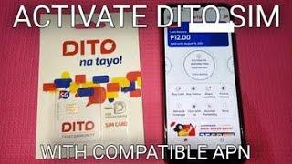 HOW TO ACTIVATE DITO SIM  PAANO MAG ACTIVATE NG DITO SIM