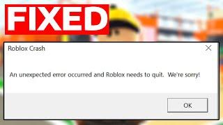 Fix an unexpected error occurred and Roblox needs to quit. Were sorry Roblox Crash 2024  How To