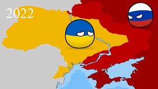 Countryballs - Then and Now ukraine war map