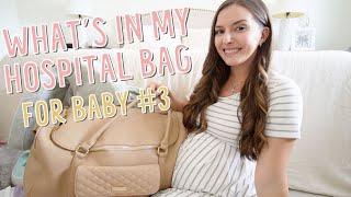 WHATS IN MY HOSPITAL BAG FOR BABY # 3 + WHAT IM PACKING FOR BABY   KAYLA BUELL