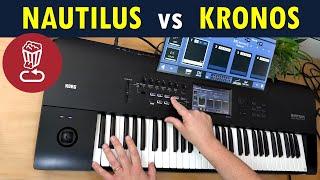 Korg NAUTILUS REVIEW  vs KRONOS  Tutorial including the new arp and drum sequencers
