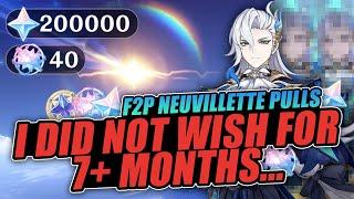 I Saved my F2P Primogems for 7+ MONTHS for Neuvillette...  Neuvillette Summons  Genshin Impact