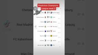 Champions League Predictions Part2 week 2  #championsleague #matchprediction #footballshorts