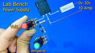 Adjustable power supply 0-60v 30A  Voltage & Ampere Controller Using 2SC5200 Transistor