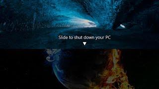 Shutdown PC by sliding  enable slide to shutdown in windows