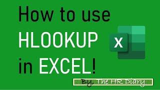 How to use HLOOKUP in EXCEL