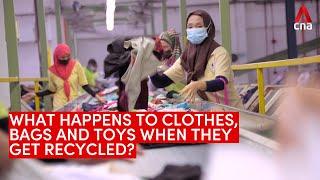 What happens to clothes bags and toys when they get recycled?