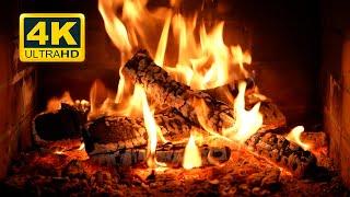  Crackling Fireplace 4K 12 HOURS. Burning Fireplace & Crackling Fire Sounds NO Music