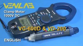 Product review Venlab VC-600D 1000VDC clamp meter & VD-200 multifunction ac voltage detector