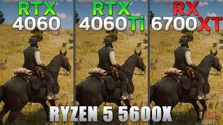 RTX 4060 vs RTX 4060 Ti vs RX 6700 XT  R5 5600X  Tested in 15 games