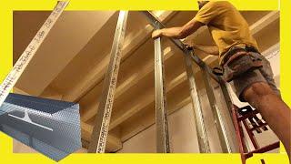  Drywall partition  HOW to Build a Metal FRAMED Wall 70mm profiles  Metal Studs