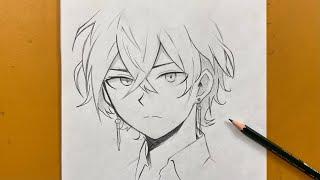 How to draw cute anime boy easy step-by-step  anime drawing