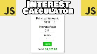 Build this JS compound interest calculator 
