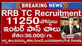 RRB TC Recruitment 2024  Railway Ticket Collector notification  RRB TC 2024 Vacancy Full Details