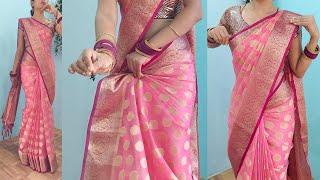 organza silk saree draping perfectly easy tips and tricks  saree draping tutorial