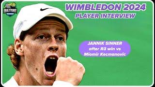 Jannik Sinner We keep working on new things in practice   Wimbledon 2024 R3 Post Match