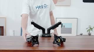 How to install HNDS6 dual monitor arm #huanuo #monitorarm #dualmonitorarm #setup