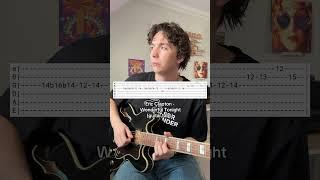 How to play the intro for Eric Clapton - Wonderful Tonight guitar tabs #ericclapton #guitartabs