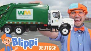 Blippi recycelt mit Müllwagen  Blippi Deutsch -  Abenteuer und Videos für Kinder