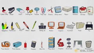 List of Office Supplies in English  Stationery Items Vocabulary Words