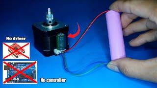 Run stepper motor with Capacitor  No driver  No controller