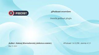 4Podcast – Joomla podcast extension