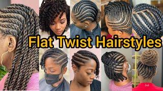 2024 Flat Twist Hairstyle for Black Hair  Stylist Short Twist Braids for Black Women