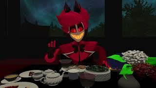 ASMR You take Alastor on a Date Dinner with soft Restaurant Ambiance#vrchat  #hazbinhotel