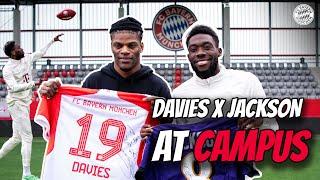 Alphonso Davies hosts NFL MVP Lamar Jackson at the FC Bayern Campus