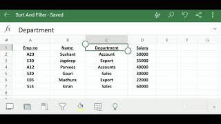 Sort & Filter  Excel  Mobile Version  Text Filters