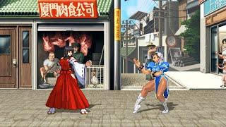 Mugen Sendai Miko vs Street Fighter Chun Li