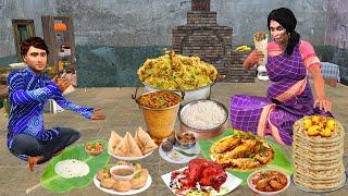 Hungry Wife Eating Street Food Paratha Chicken Fry Hindi Kahani Hindi Moral Stories New Comedy Video