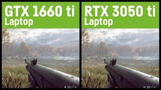 GTX 1660 ti vs. RTX 3050 ti 60W LaptopNotebook