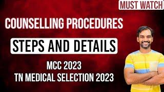 Counselling Schedule  MBBS Counselling 2023