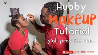 FUNNY HUSBAND DOES MY MAKEUP CHALLENGE  HE THINKS HES A PRO  Hubby Makeup Tutorial - Ep. 46