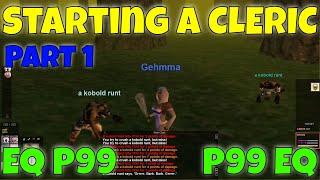 EverQuest Project 1999 Starting a Cleric Part 1  Erudite Cleric green server ROUGH START P99 EQ