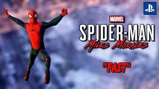 Fast - Juice WRLD Spider-Man Miles Morales Stylish Freestyle Web Swinging  PS4 Gameplay