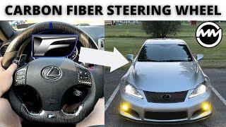 Carbon Fiber Steering Wheel Install  Lexus IS F