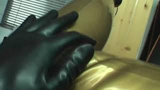 my Latex hands touch latex legs