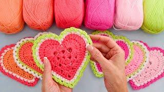 Crochet Heart Coaster - Easy Crochet Valentine Ideas