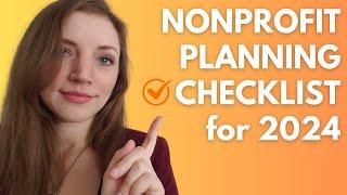 Your Nonprofit Planning Checklist for 2024  Nonprofit Management