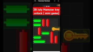 28 July Hamster Kombat key unlock Today  Hamster Kombat Mini Game today  Hamster Kombat New game