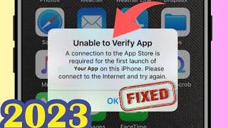 unable to verify app a connection to the app store is required for the first launch  Fixed  2023 