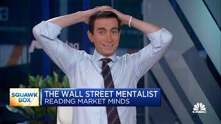 The Wall Street mentalist stuns the Squawk Box crew with market magic