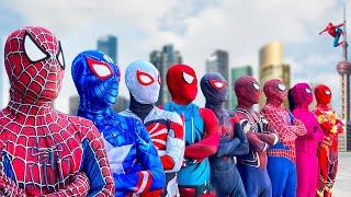 What If 9 SPIDER MAN in 1 HOUSE ???  Hey All SuperHero  Go To Trainning Nerf Gun  - Follow Me