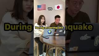 【Culture of Japan】During the earthquake US vs Japan #Shorts