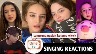 Reaksi Wanita dari Manca Negara dinyanyiin Cowok Indonesia pake bahasa nya  SINGING REACTIONS OmeTV